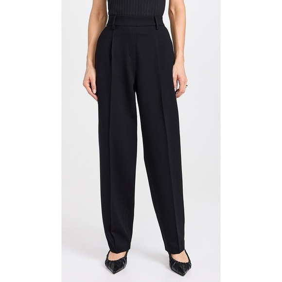 SPANX Pants - Spanx Ponte Barrel Pants Women's Large Tall LT Black Pintuck High Rise NWT $158
